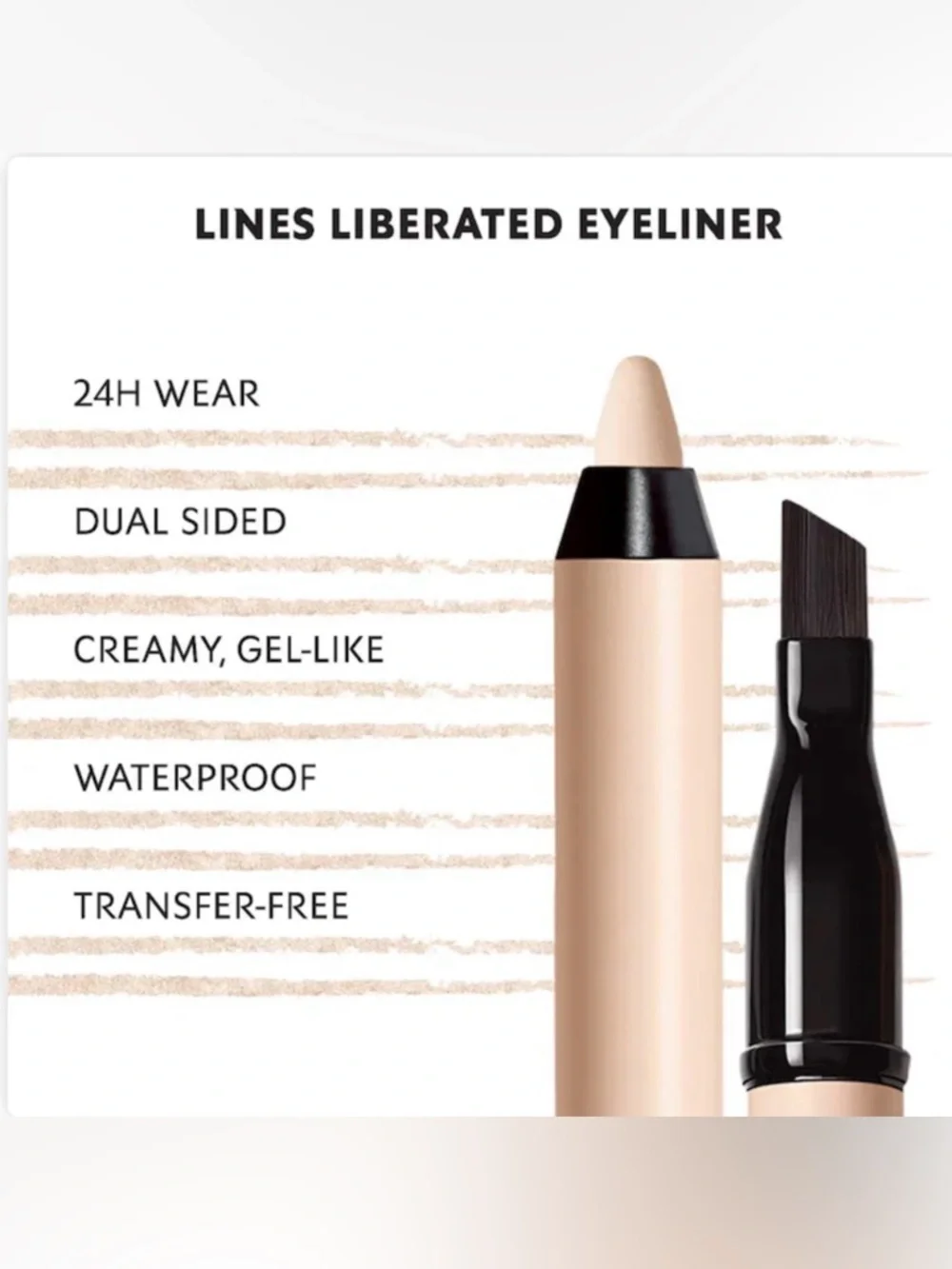 Yves Saint Laurent Lines Liberated 24H Waterproof Eyeliner-09 Unmuted White